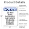 Signmission Do Not Ring Doorbell Or Knock OSHA Notice Sign, Aluminum, 12in W x 18in L, 2PK OS-2PACK-NS-A-1218-V-11356 - alternate 2
